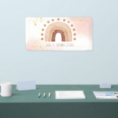 Boho waterverf regenboogdag spandoek (Beurs)