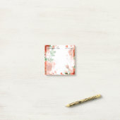 Boho Waterverf rode rozen 3" x 3" Post-it® Notes (Op bureau)