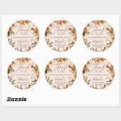 Boho Waterverf Romantisch Dank Je Wel Ronde Sticker (Vel)