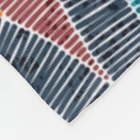 Boho Waterverf Rood Blauwgroen Sinaasappel Regenbo Fleece Deken (Hoek)