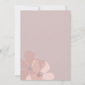 Boho Waterverf Roze Dusty Blue Wedding Kaart (Achterkant)