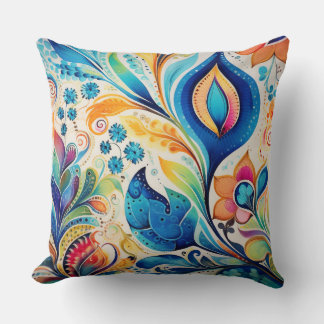 Boho Waterverf Sierkussen