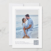 Boho Waterverf Strand Bruiloft Foto Save The Date (Achterkant)