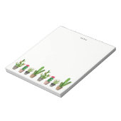 Boho Waterverf Succulents Personalized Notitieblok (Gedraaid)