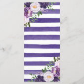 Boho Waterverf Summer Flowers Wedding Menu (Achterkant)