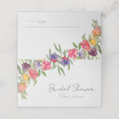 Boho Waterverf Tulpen en Groenery (Buitenkant ongevouwen)