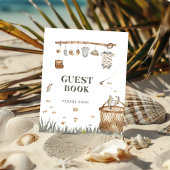 Boho Waterverf Vissen Baby shower gastenboek Poster