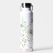Boho Waterverf vlindertuin Gepersonaliseerd Waterfles (Voorkant)