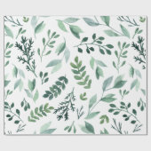 Boho Waterverf Wedding Botanical Cadeaupapier (Vlak)