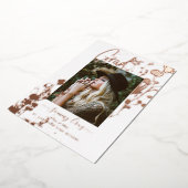 Boho Waterverf Wild Flowers Afstuderen Roos Gold Folie Uitnodiging (Gedraaid)