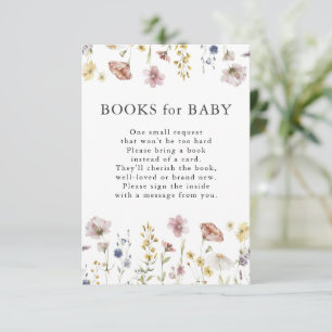 Boho Waterverf Wildbloemen Boeken voor Baby Informatiekaartje
