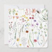 Boho Waterverf Wildbloemen sparen de Datum Kaart (Achterkant)