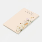 Boho Waterverf Wildbloemen van het bureau van naam Post-it® Notes (Schuin)