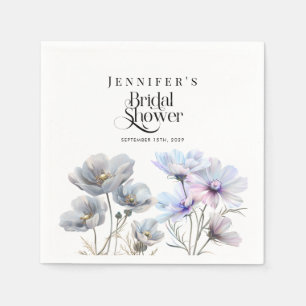 Boho Waterverf Wilde Bloemen Bruiloftsfeest Servet