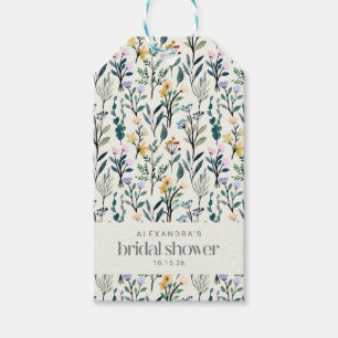 Boho Waterverf Wildflower Aangepast Vrijgezellenfe Cadeaulabel