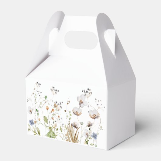 Boho Waterverf Wildflower Bruiloft Favor Box Bedankdoosjes (Achterkant)