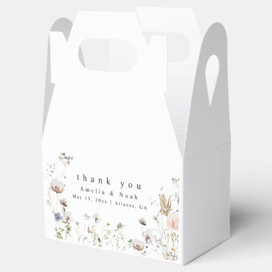 Boho Waterverf Wildflower Bruiloft Favor Box Bedankdoosjes (Geopend)