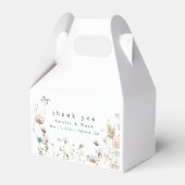 Boho Waterverf Wildflower Bruiloft Favor Box Bedankdoosjes (Voorkant Zijde)