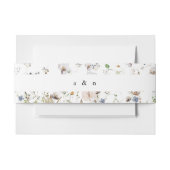 Boho Waterverf Wildflower bruiloft Uitnodigingen Wikkel (Voorkant Voorbeeld)