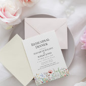 Boho Waterverf Wildflower Repetitie Diner Kaart