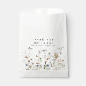 Boho Waterverf Wildflower Wedding Favor Bag Bedankzakje (Voorkant)