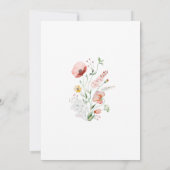 Boho Waterverf Wildflower Wedding Invitation Kaart (Achterkant)