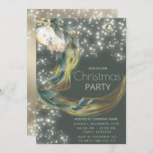 Boho waterverf wintergroen modern kerstfeest kaart (Voorkant / Achterkant)