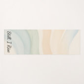 Boho Waves Mindful Calming Minimalist Quote Yogamat (Voorkant (horizontaal))
