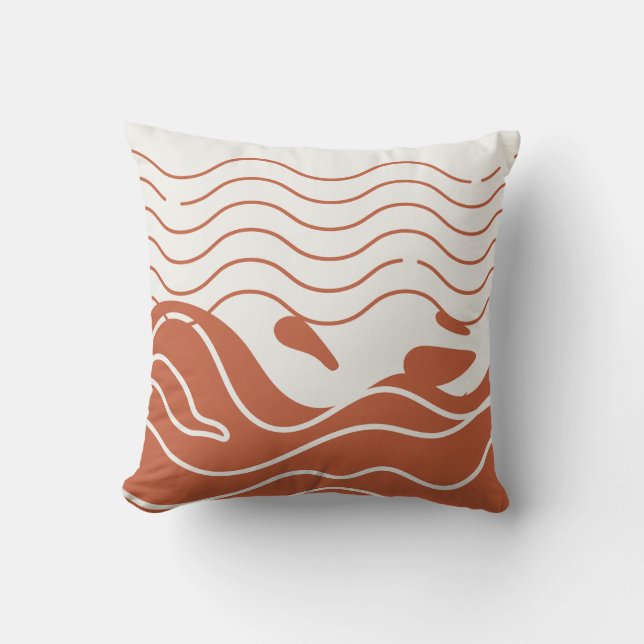 Boho Waves Square Pillow Kussen (Voorkant)