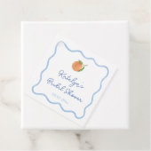 Boho Wavy Line Citrus Main Squeeze Vrijgezellenfee Bedankjes Labels (In situ)