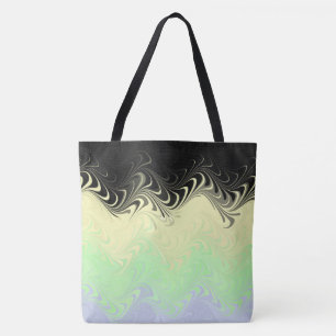 Boho Wavy Marmer Abstract Cassgender Pride Vlag Draagtas