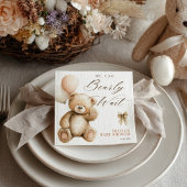 Boho We Can Bearly Wait Teddy Bear Baby Shower Servet