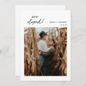 Boho We Elopement Photo Faire-part (Devant / Derrière)