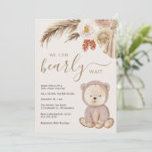 Boho we kunnen het Baby shower afwachten Kaart (Staand voorkant)