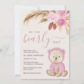 Boho we kunnen wachten op een babymeisjesdouche. kaart (Voorkant)