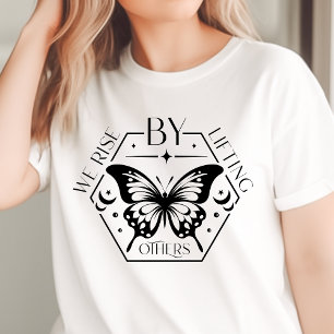 Boho We Rise door Anderen te Ondersteunen Vlinder Tri-Blend Shirt