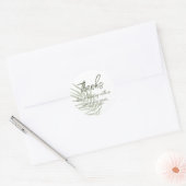Boho Wedding Bedankt Ronde Sticker (Envelop)