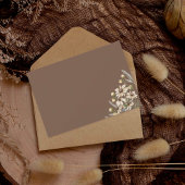 Boho Wedding Beige Botanical RSVP Kaartje