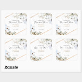 Boho Wedding Celebrating Mr & Mrs Custom Floral Vierkante Sticker (Vel)