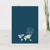 Boho Wedding Destination Passport Map QR Code (Achterkant)
