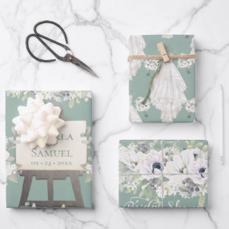 Boho Wedding Dress Casual Waterverf Vrijgezellenfe Inpakpapier Vel