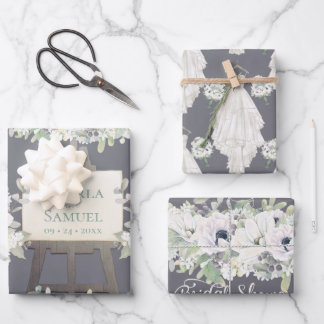 Boho Wedding Dress Casual Waterverf Vrijgezellenfe Inpakpapier Vel