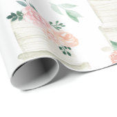 Boho Wedding Elegant Waterverf Cadeaupapier (Rol Hoek)