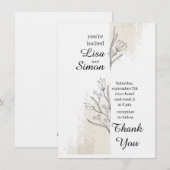 boho wedding invitation (Devant / Derrière)