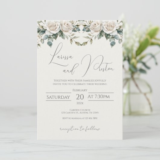 Boho Wedding Invitation (Debout devant)