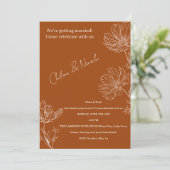 Boho Wedding Invitation  (Debout devant)