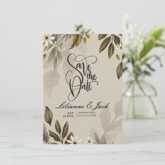 Boho Wedding Invitation (Debout devant)