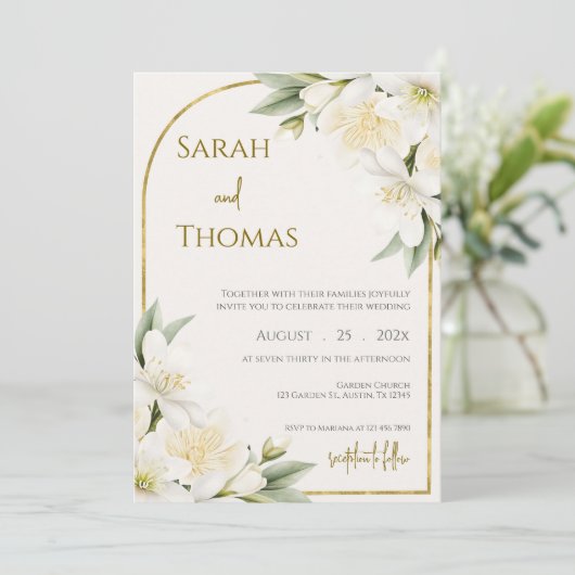 Boho Wedding Invitation (Debout devant)