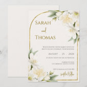 Boho Wedding Invitation (Devant / Derrière)