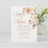 Boho Wedding Invitation Kaart (Staand voorkant)